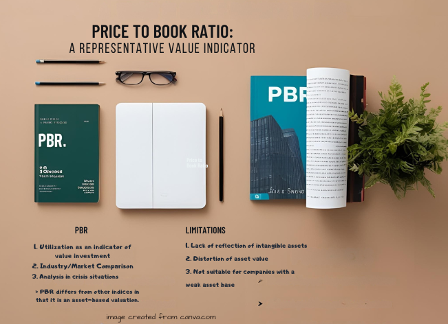 PBR formula and valuation chart showing Price-to-Book Ratio comparison